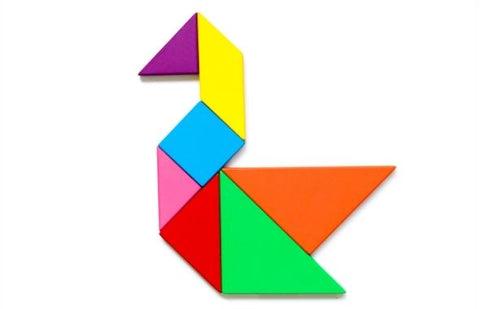 tangram shaped like a bird
