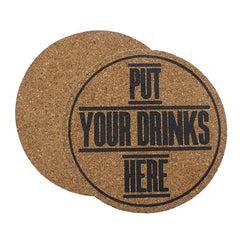 Round Thick Cork Coaster IWG FC One Dollar Only