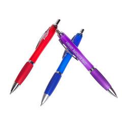 Coloured Ballpoint Pen With Metal Clip One Dollar Only