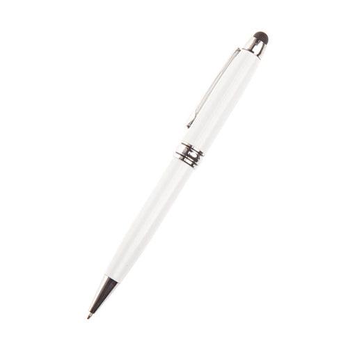 Metal Twist-Type Ballpoint Pen With Thick Silver Strip One Dollar Only
