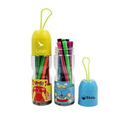 Watercolour Marker Set In Bottle With Cartoon Character Design (12) One Dollar Only