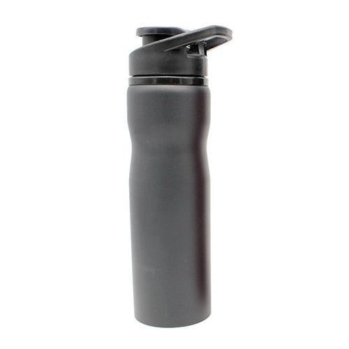 Stainless Drinking Steel Bottle With Matte Metallic Grooved Body One Dollar Only