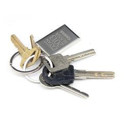 Metal Keychain With Rectangle Design One Dollar Only