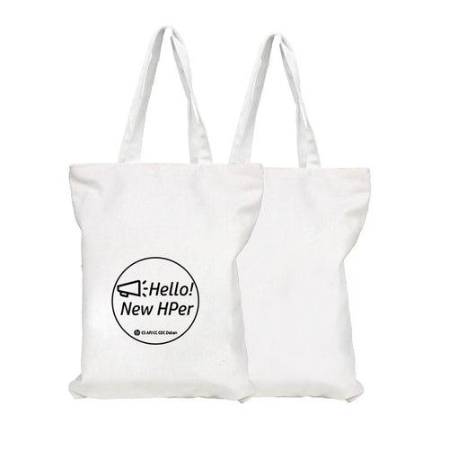 White Canvas Tote Bag With Zip One Dollar Only