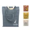 Checkered Cotton Tote Bag With Carrying Handles And Carrying Straps CG Bags One Dollar Only