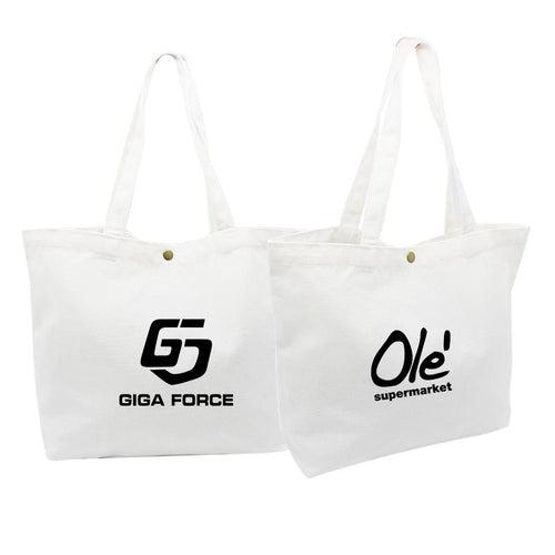 Horizontal Canvas Tote Bag With Snap Fastener IWG FC One Dollar Only