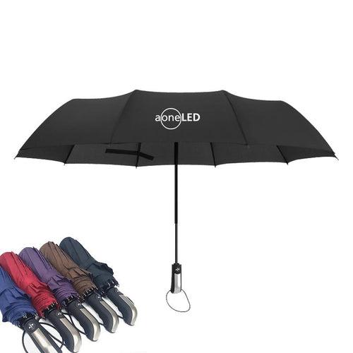 10 Ribbed Automatic Triple-Folding Umbrella One Dollar Only