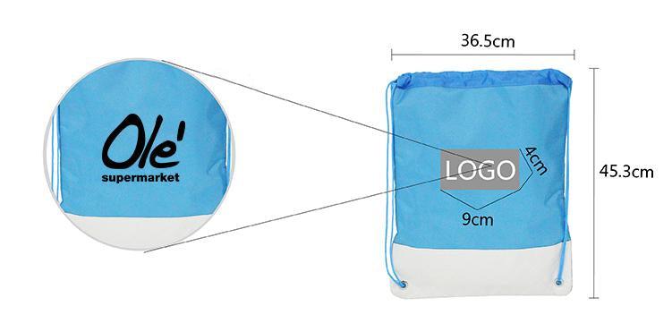 Polyester Drawstring Backpack With Quilt Base CG Bags One Dollar Only