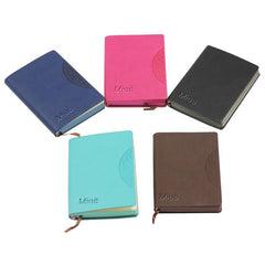Mini Notebook With Embossed Flower Pattern On Pu Leather Cover One Dollar Only