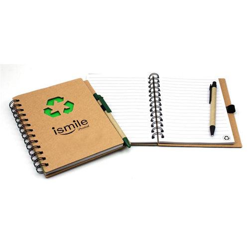 Notebook With Recycling Symbol On Kraft Paper Cover One Dollar Only