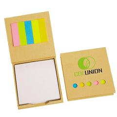 Notepad And Sticky Flag Set In Kraft Paper Box One Dollar Only