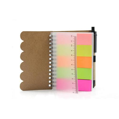 Notebook Set With Scallop Edge Kraft Paper Cover One Dollar Only