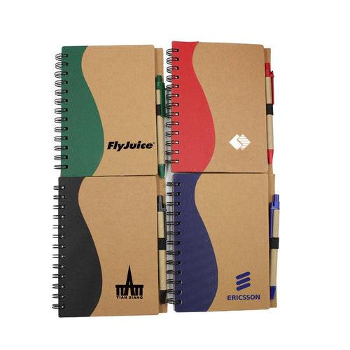 Spiral-Bound Notebook With Wavy Design One Dollar Only