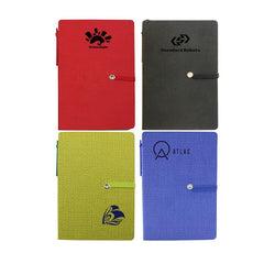 Notebook Set With Pu Leather Cover And Elastic Band Closure One Dollar Only