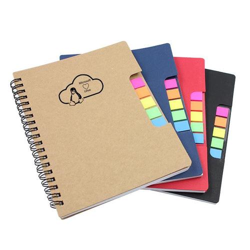 Office Notebook With Colourful Sticky Flags Set One Dollar Only
