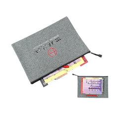 Medium Distressed Fabric Zip Pencil Case IWG FC One Dollar Only