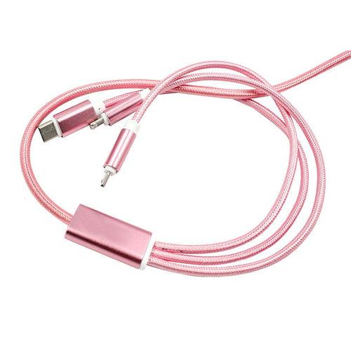 3-In-1 Aluminium Alloy Charging Cable Set One Dollar Only