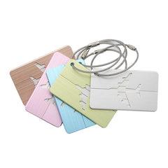 Brushed Metal Luggage Tag With Aeroplane Design One Dollar Only