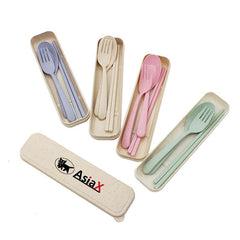 3-Piece Wheat Fibre Cutlery Set In Case One Dollar Only