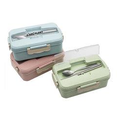 Lunch Box with Dividers and Cutlery Holder One Dollar Only