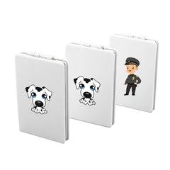 Rectangular Flip Pocket Mirror with White ABS Cover One Dollar Only