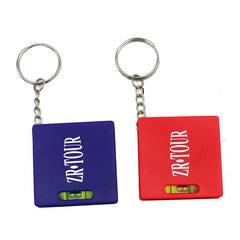Square Keychain With Spirit Level And Retractable Tape Measure One Dollar Only