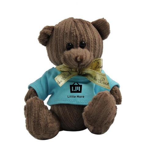 16cm Teddy Bear Plush Toy With Vertical Striped Fur IWG FC One Dollar Only