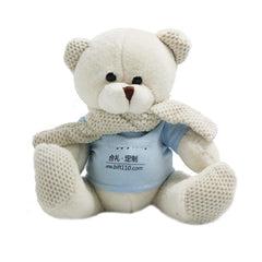 20cm Teddy Bear Plush Toy With Knitted Scarf IWG FC One Dollar Only