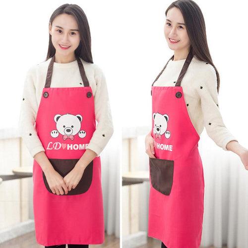 Dual-Coloured Neckband Apron With Buttons And Front Pocket IWG FC One Dollar Only