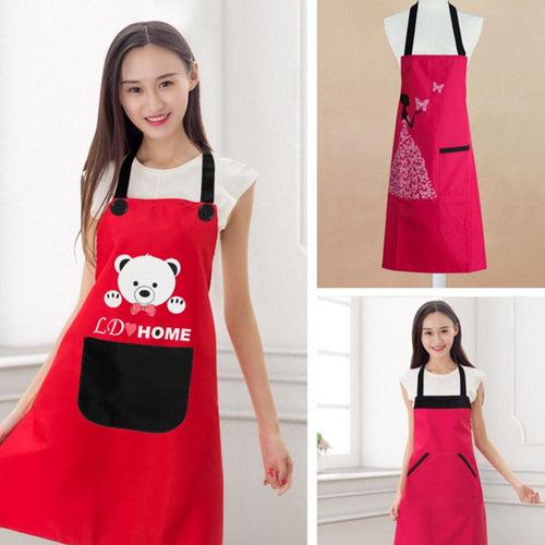 Dual-Coloured Neckband Apron With Buttons And Front Pocket IWG FC One Dollar Only