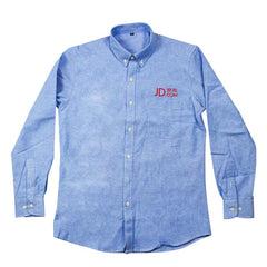 Collared Button-Up Long-Sleeved Shirt with Front Pocket One Dollar Only