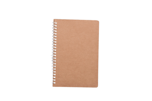 A5 Spiral Notebook with Brown Cover Notebooks One Dollar Only