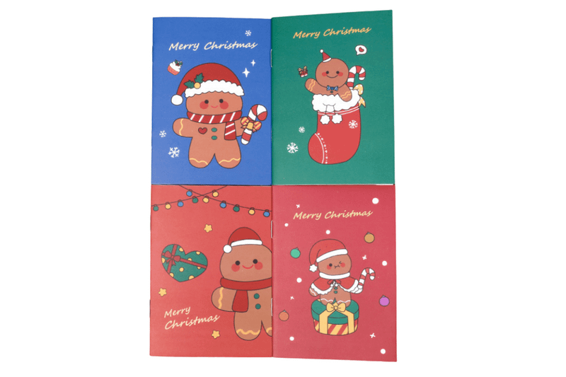 Christmas Gingerbread Man Design Notebook Seasonal One Dollar Only
