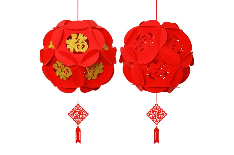Chinese New Year Non Woven DIY Hanging Decor Seasonal One Dollar Only