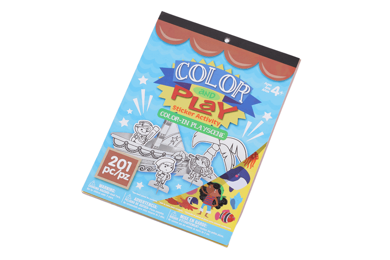 Color-In Scene Theme DIY Fold and Play Book Art Craft & D.I.Y One Dollar Only