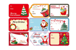 Christmas Theme Name Sticker Seasonal One Dollar Only