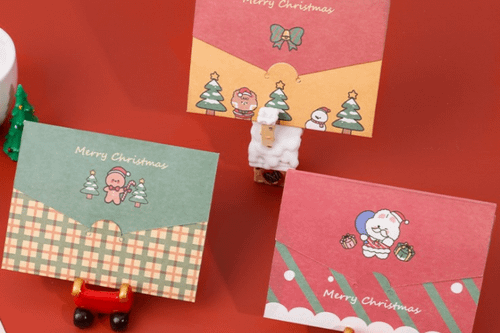 Christmas Envelope Cards Seasonal One Dollar Only