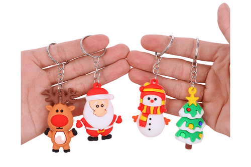 Christmas Design Key Ring Seasonal One Dollar Only