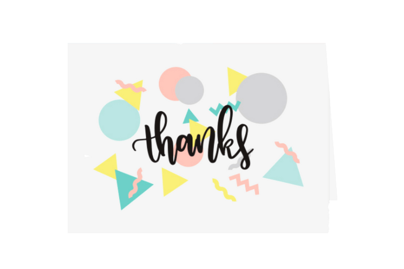 Thank You Greeting Card Everyday Stationery One Dollar Only