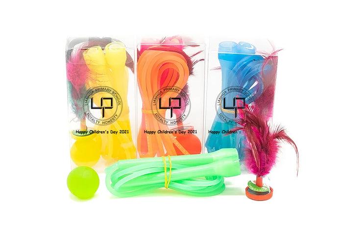 3pc Sports Set - Skipping Rope, Chapteh and Rubber Ball Games and Toys One Dollar Only