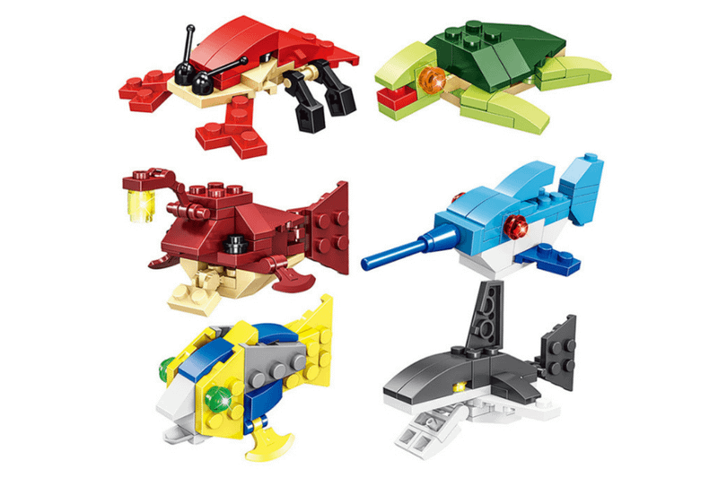 Marine Animals Themed Building Blocks Toy Games and Toys One Dollar Only