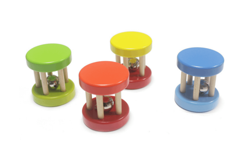 Wooden Five Pillar Rattle Rollers Games and Toys One Dollar Only
