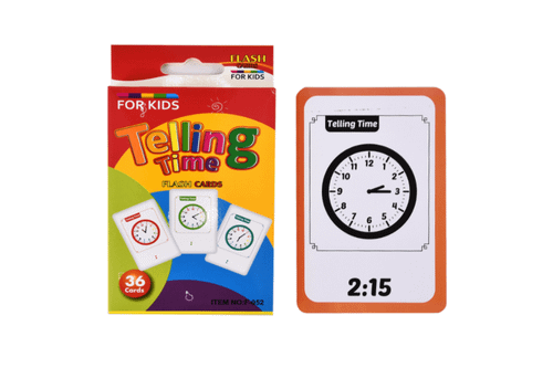 Telling Time Flash Cards Games and Toys One Dollar Only