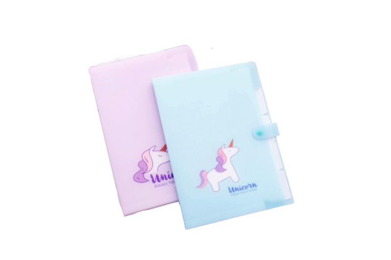 Unicorn Design File Case with Button Files and Folders One Dollar Only