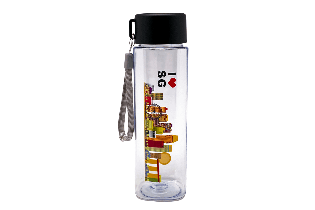 National Day Design Square Plastic Bottle Water Container Drinkware One Dollar Only
