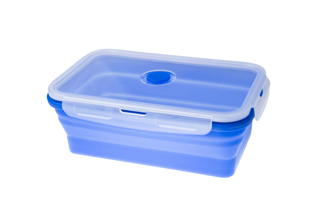 blue collapsible lunch box