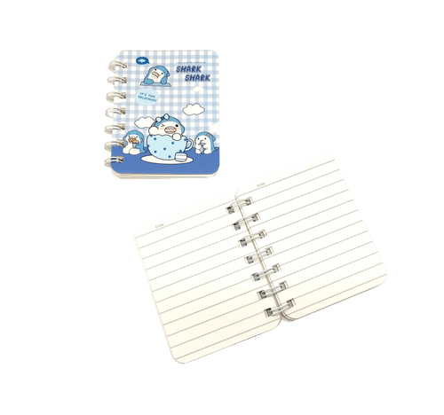 Cute Blue Shark Small Notebook