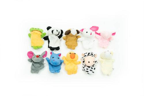 Pack of 10 Cloth Animal Finger Puppets Gift Ideas and Novelties One Dollar Only