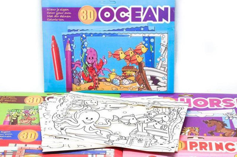 8pc 3D Colouring Cards Set Art Craft & D.I.Y One Dollar Only