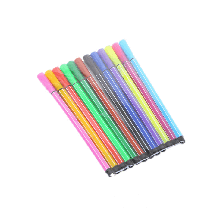 12-Piece Coloured Pens Colouring Materials One Dollar Only